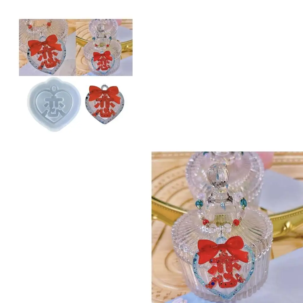 

Cute Heart Shape Silicone Mold Decorative Pendant Mold Handmade Epoxy Silicone Mold Epoxy Resin Molds Making Crafts