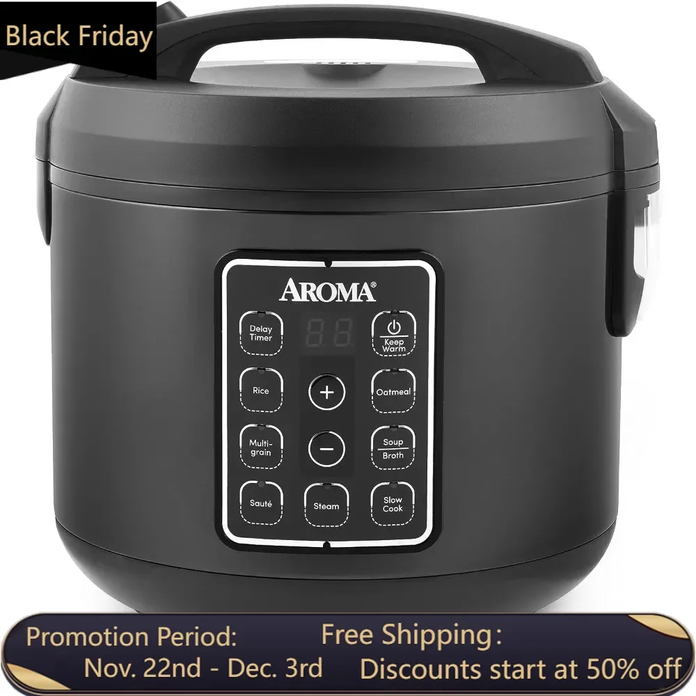 Rice Cooker 12-Cup (Cooked), Digital Rice & Grain Multicooker, Programmable Digital Controls with Automatic Keep Warm Mode