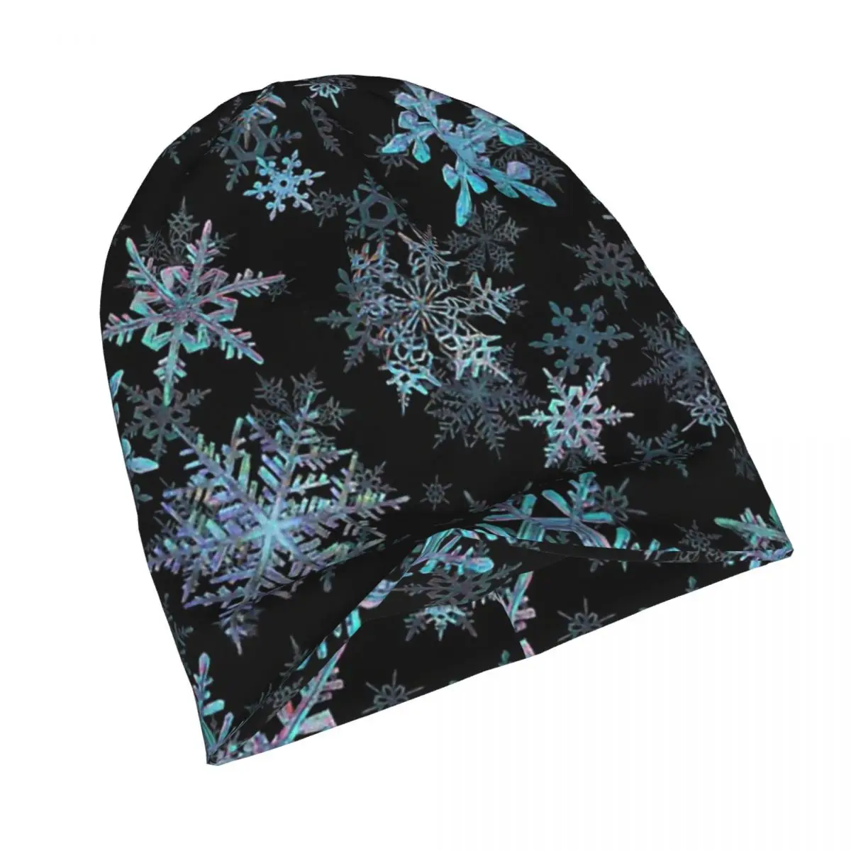 Hat Embroidered Snowflakes On Dark Thin Caps For Men Women Happy Merry Christmas Skullies Beanies Ski Caps Cotton Bonnet Hats