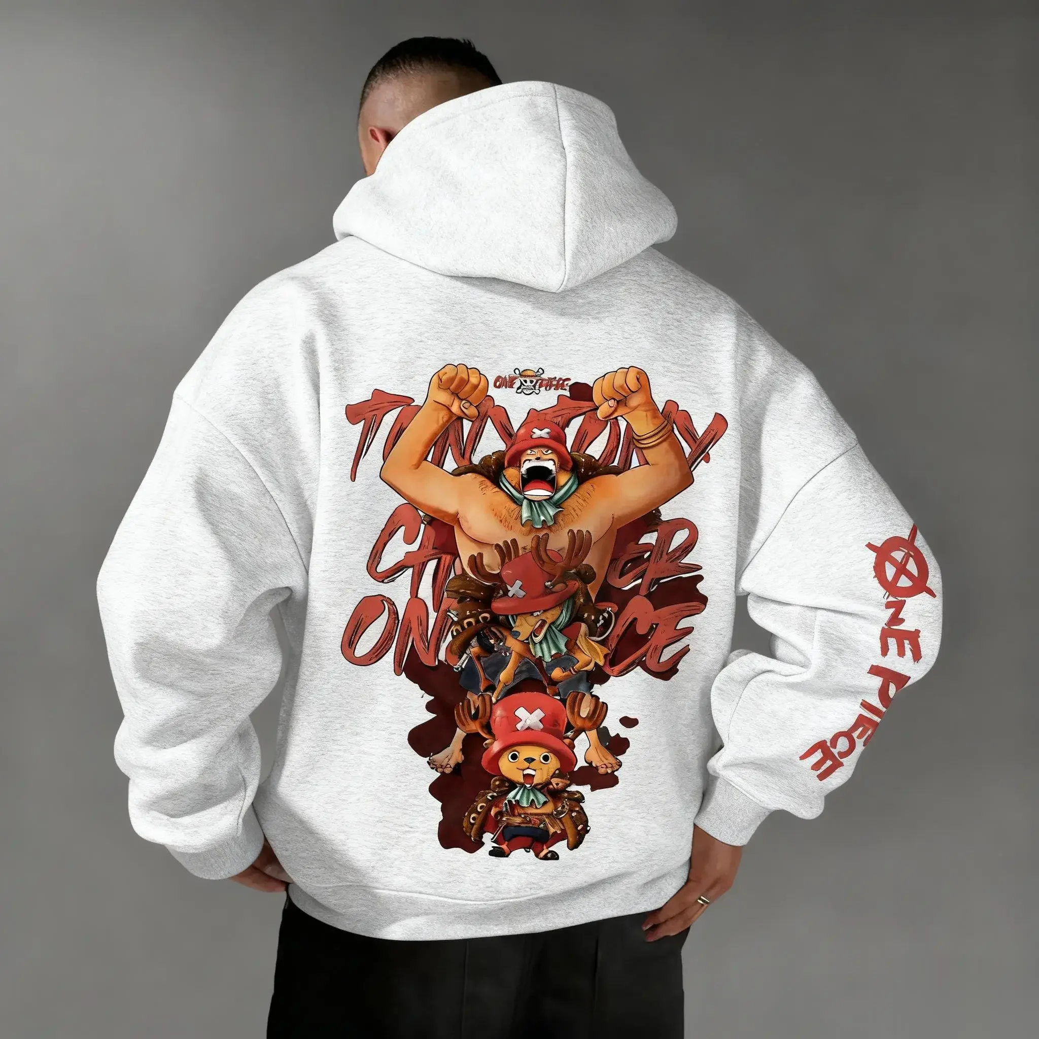 2026 신상 원피스 쵸파 그래픽 풀오버 후드티 남녀 트렌디 스트리트웨어 캐주얼 애니메이션 프린트 코스프레 후드 스웨트셔츠