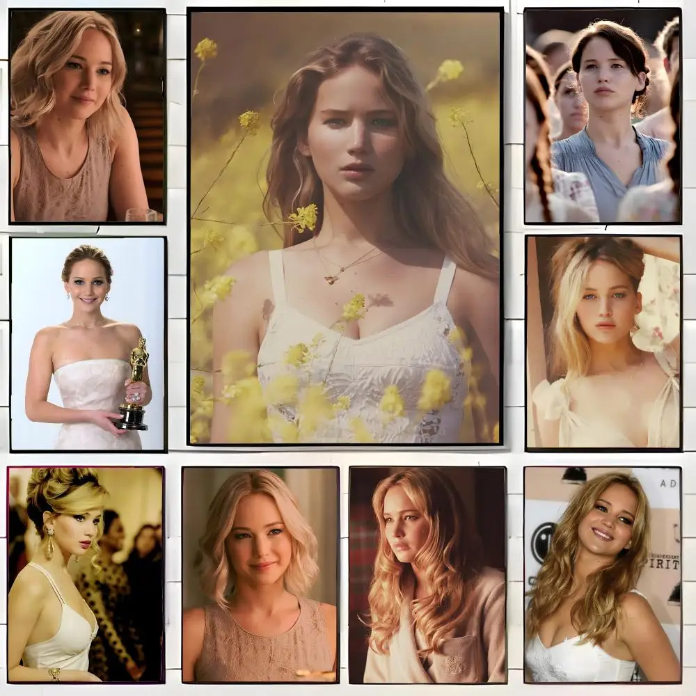Actress J-Jennifer Lawrence Poster Wall Art Print Decorative Mural Home Decor Gift Unframed