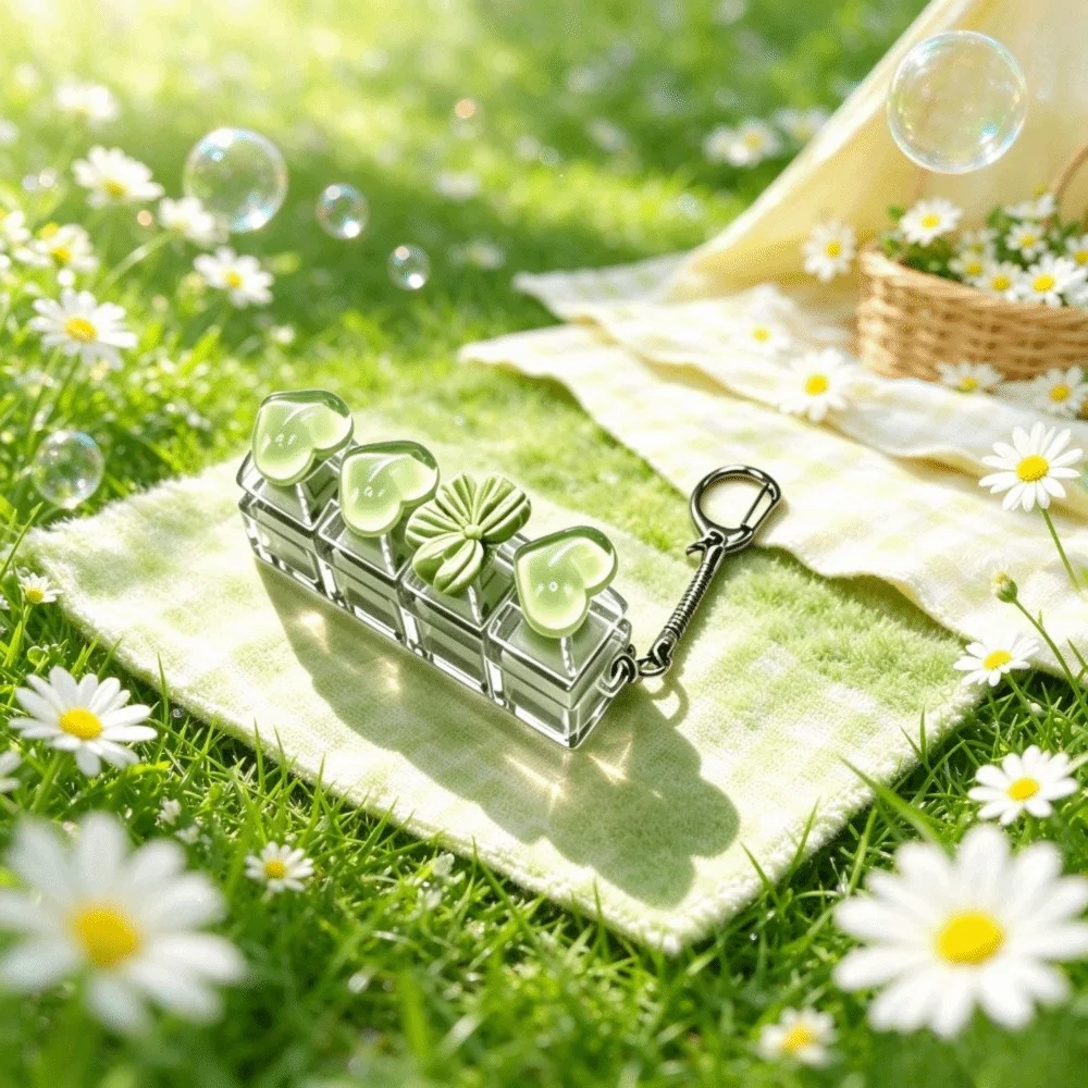 Heart Keyboard Press Button Keyring Knot Reduce Anxiety Keyboard Keychain Press The Keyboard Reduce Pressure Keychain