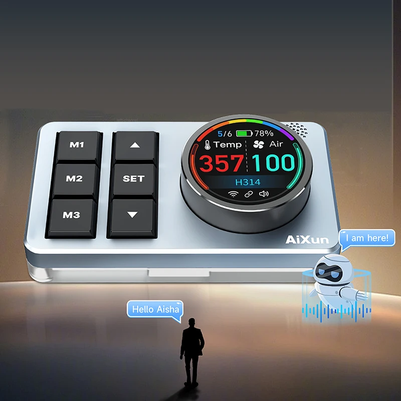 Aixun BS08 AI Smart Voice Center Control Response And Link In Seconds/Massive Built-In Entries/Ergonomic Smart Knob Display