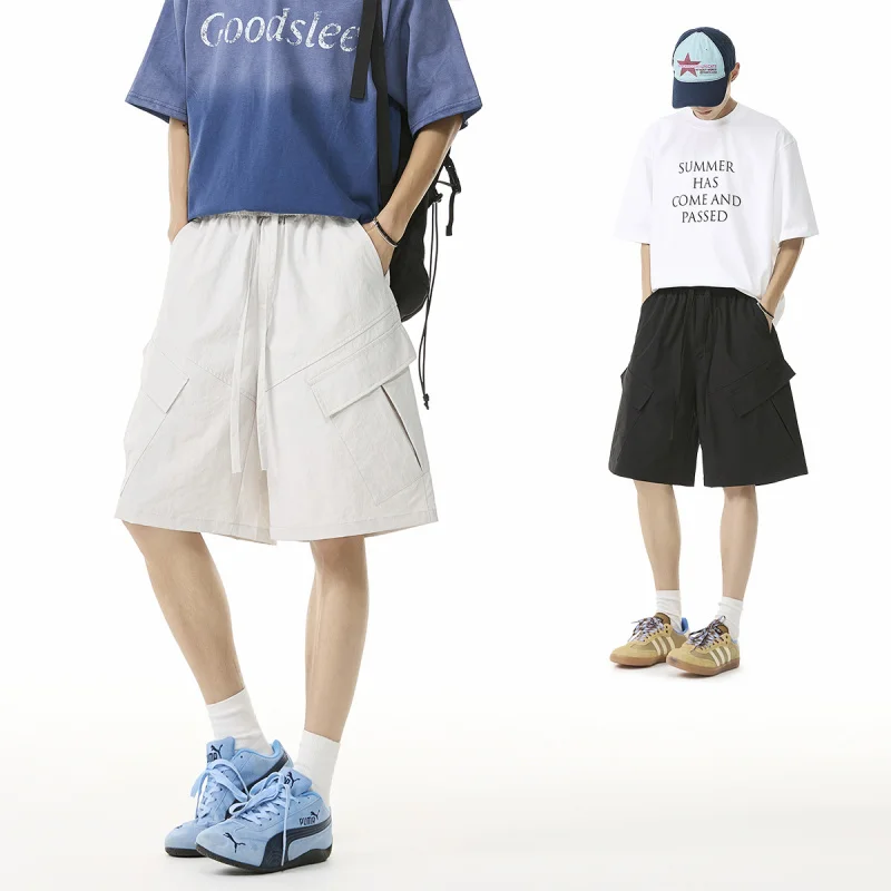 

【Mirrordust】25 Летние быстросохнущие уличные шорты из ледяного шелка, функциональные шорты-карго в американском стиле с большими карманами