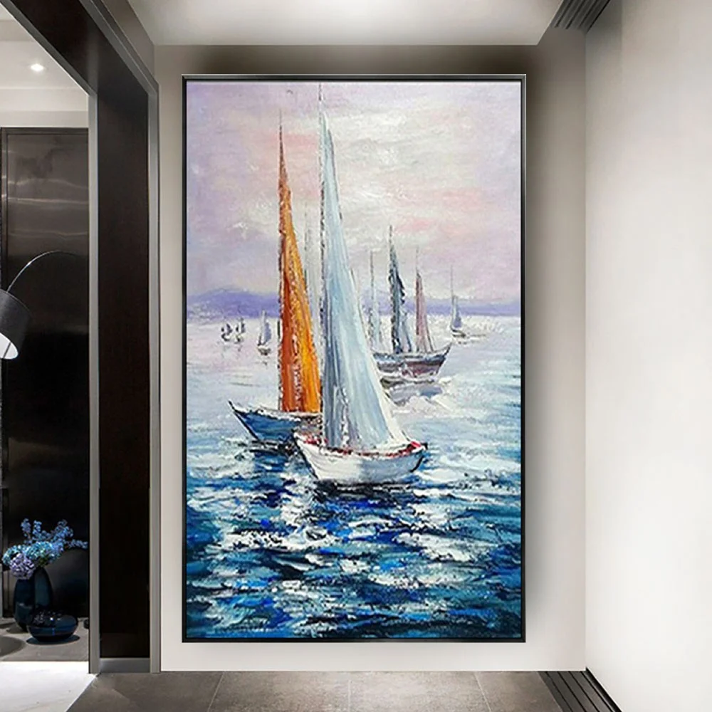 

Home Exhibits Mural Modern Handmade Oil Painting On Canvas Large Wall Art Seascape Drawing Abstract Knife Poster Decor Room Live