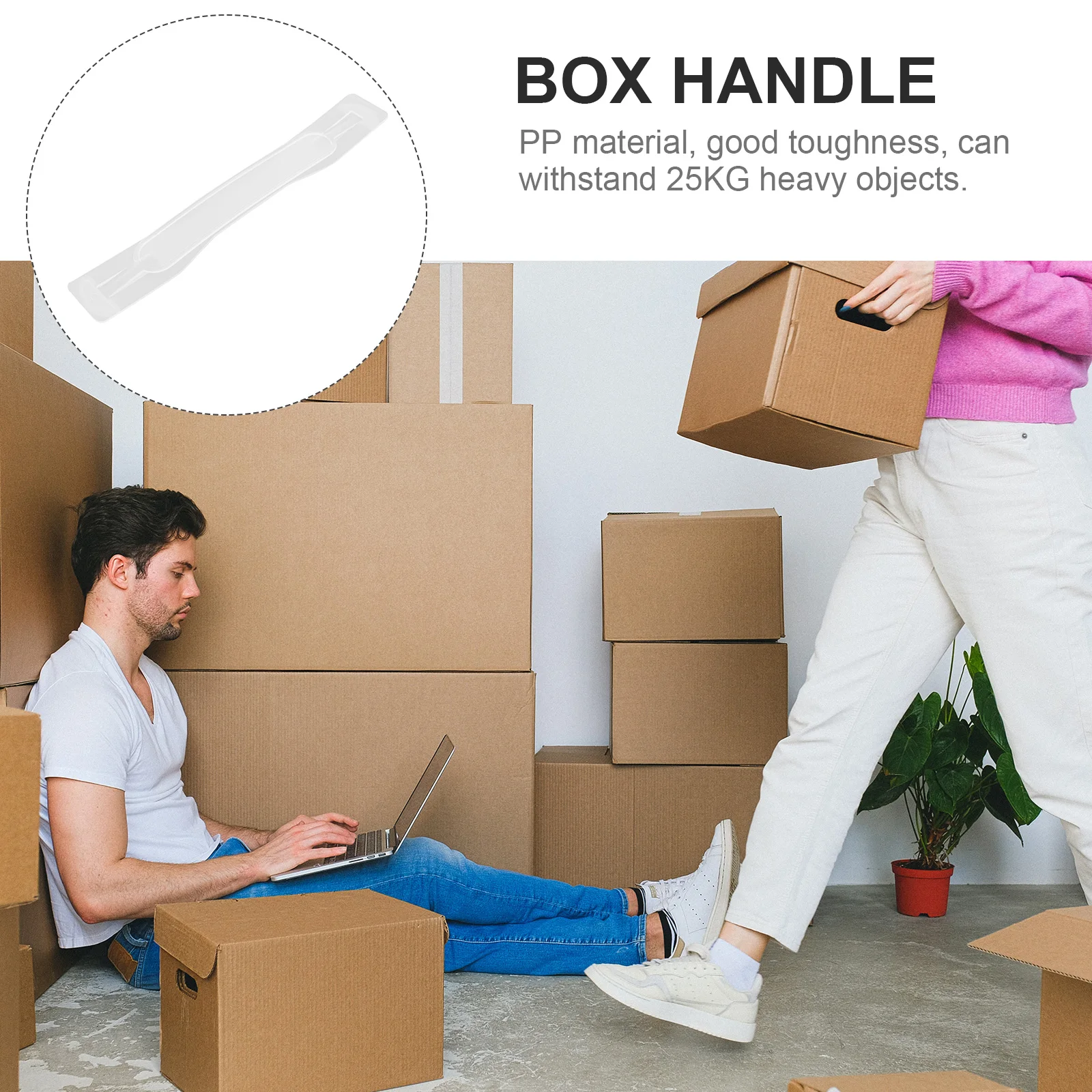 

100 set Carton PP Material Heavy Duty Carrying Shipping Handles Milk Box Handle Replacement Tools Parts Cardboard Shipping Grab