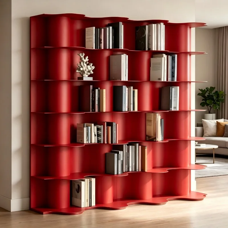 Creative Art Painted Bookcase, Bookshelf Floor Shelf