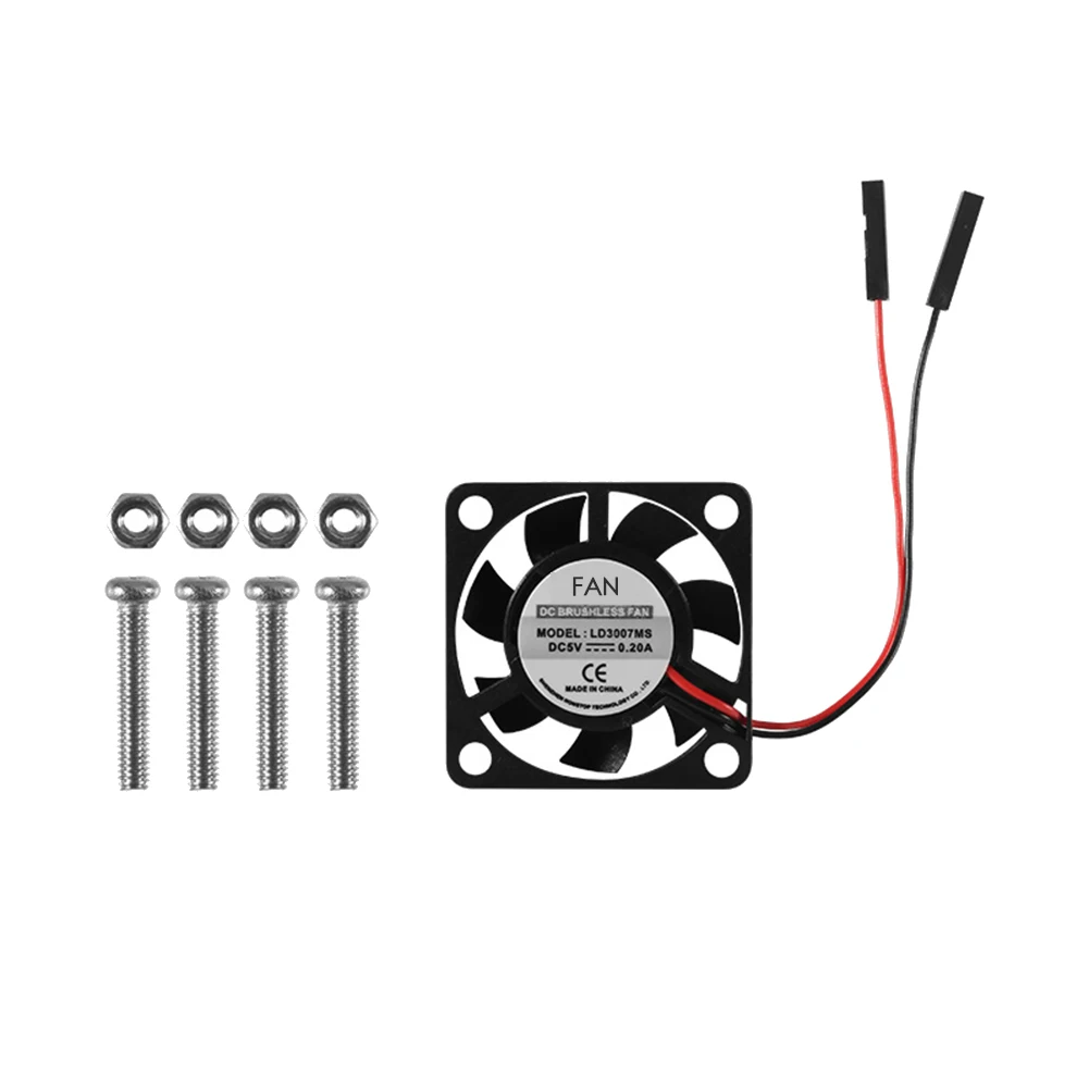 라스베리 파이 Pi4 Pi3 B+, Pi 3, Pi 2, Pi 1용 4PCS 브러시리스 CPU 냉각 팬 방열판 쿨러 라디에이터 3.3V 5V