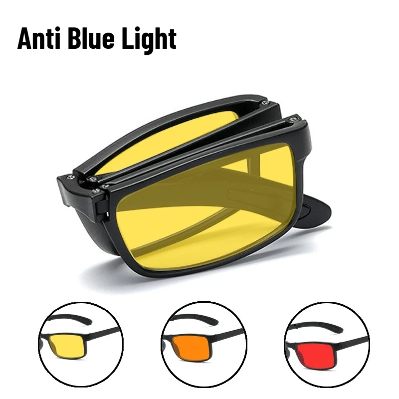 خفيفة للغاية قابلة للطي ومضادة للضوء الأزرق نظارات محايدة موضة الاتجاه UV400 نظارات حماية العين HD نظارات الرؤية الليلية للكمبيوتر