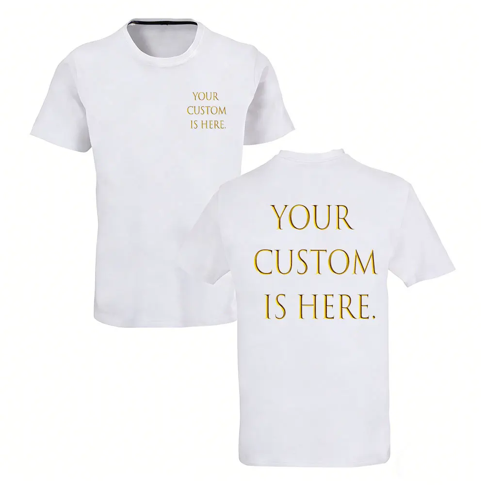 Customized Printed Cotton Black White T-Shirt Harajuku Men Women Tee DIY Your Like Photo or Logo Shirts Fashion Custom Tees Tops