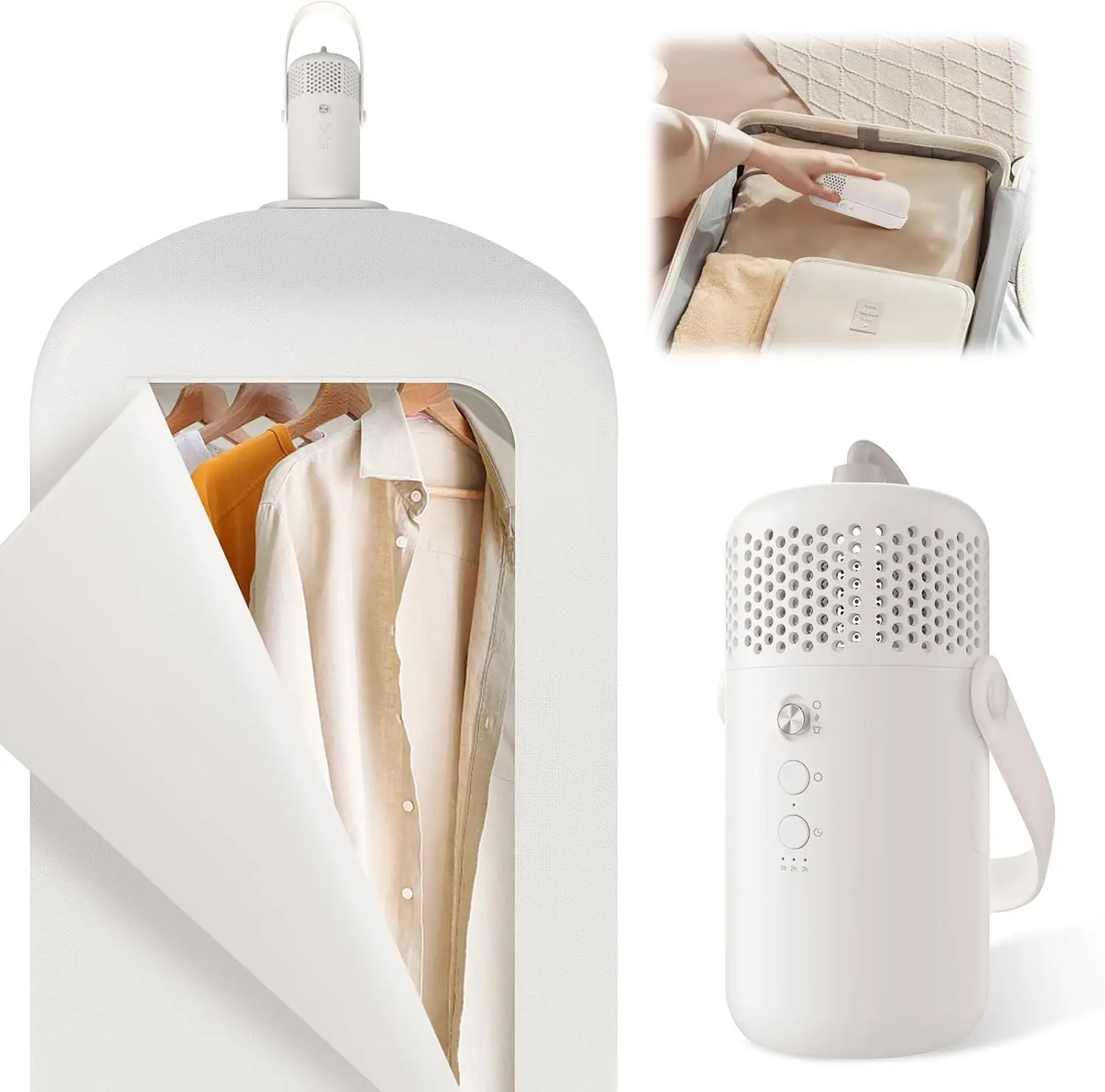 

Portable 1000W Mini Clothes Dryer with Dry Bag for Apartment, RV, Travel – Compact & Lightweight