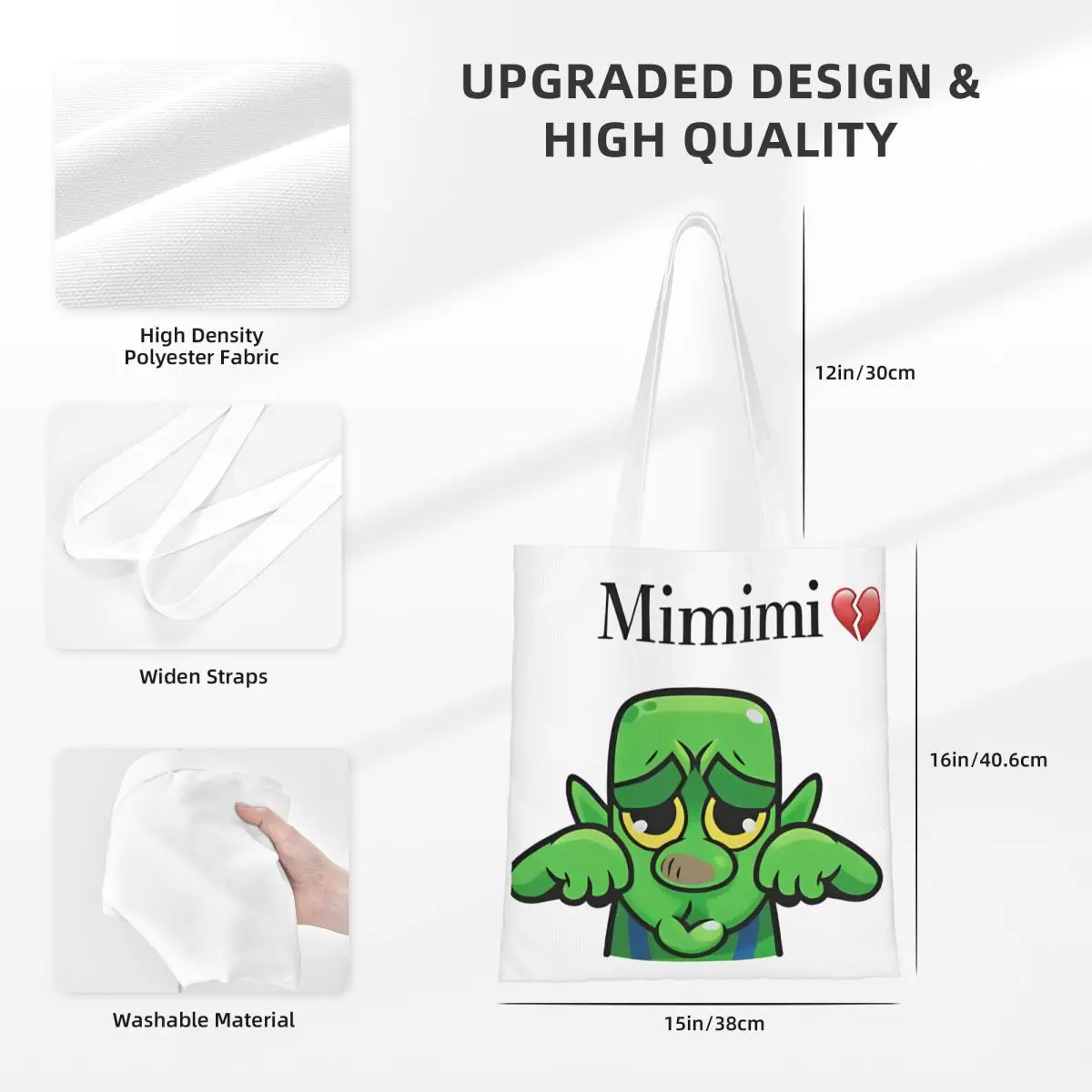 Mimimi Clashed Royales Shopper Bag حقائب اليد الجمالية القماش العمل حمل حقيبة المرأة طباعة أكياس التسوق #4