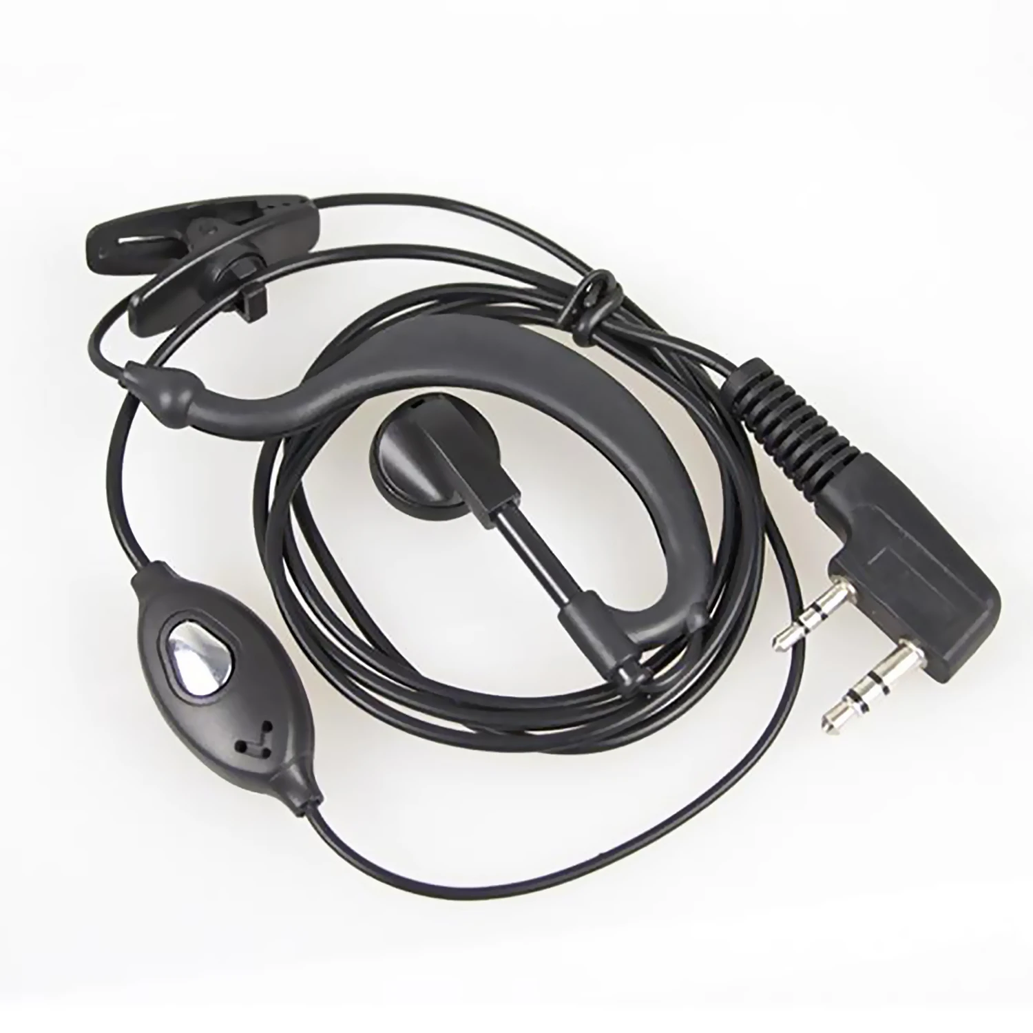 Baofeng 2Pin PTT Headset Earpiece for UV-5R/6R/32/16/17 BF888S Quansheng uv-K5(8) K6 Compatible with Kenwood Radio Walkie Talkie