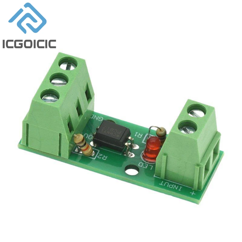 1-10PCS 1 Channel Way Optocoupler Isolation Module PC817 3V-5V 12V 24V Photoelectric Isolator Rail Holder PLC Drive Motor Board image 4