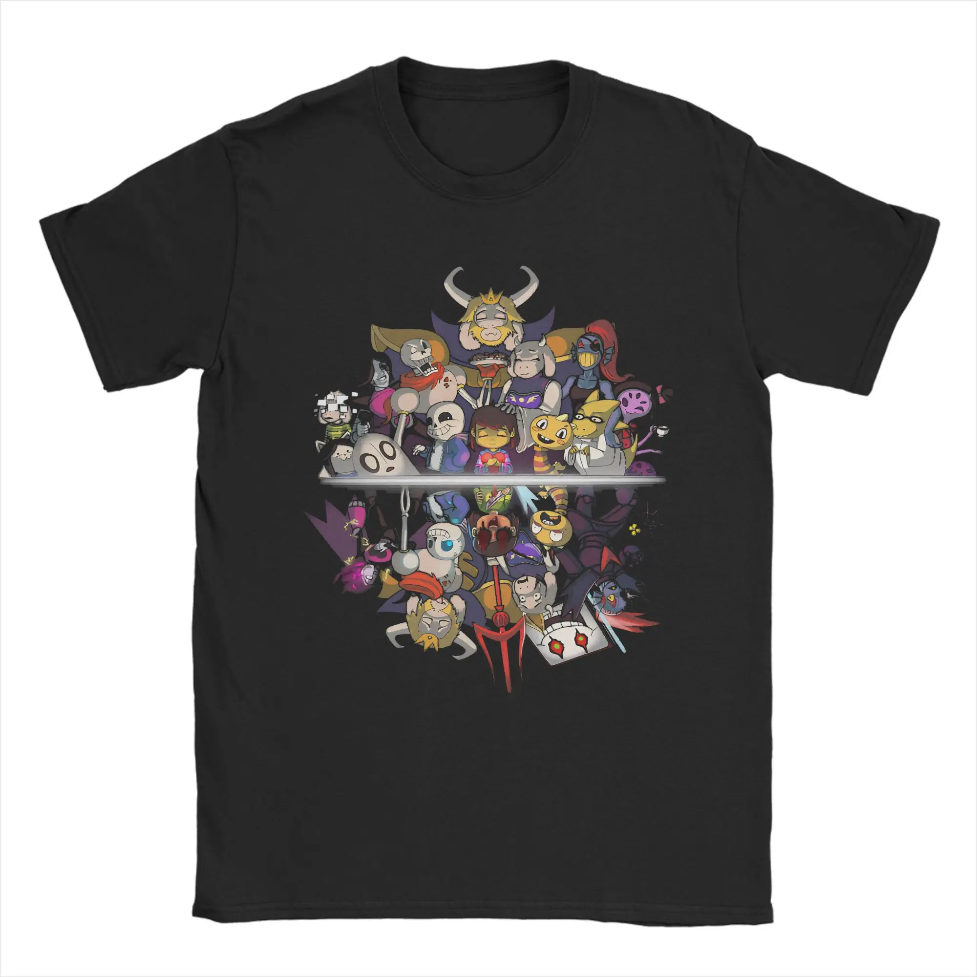 Undertales Mettaton Asgore Asriel Sans T Shirts Pure Cotton Casual T-Shirts Crewneck  Tees Short Sleeve Clothing Birthday Gift