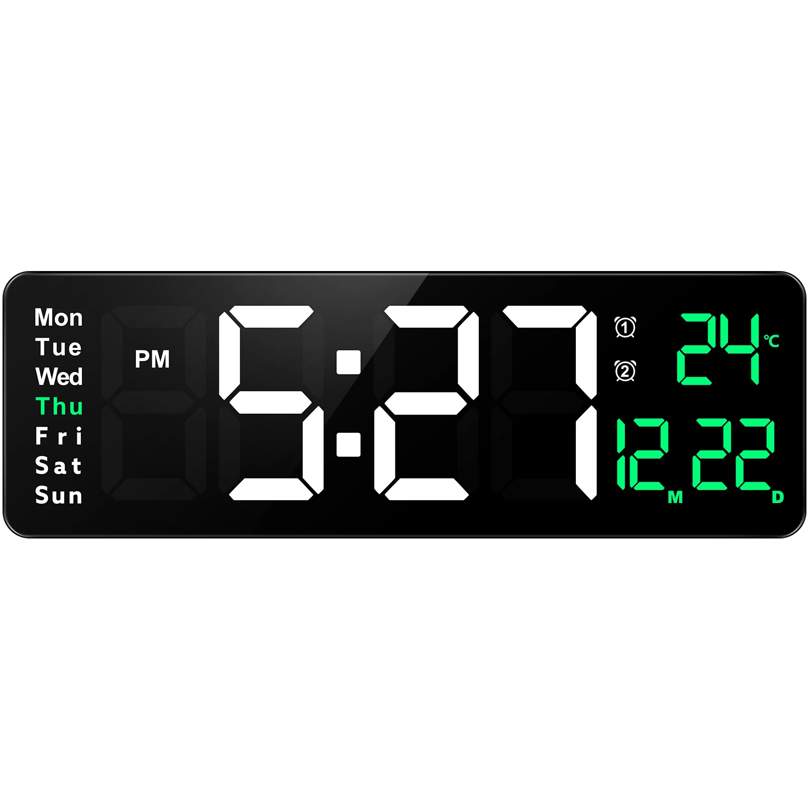 

Large Screen Digital Clock Led Wall Alarm Clocks Outdoor Plastic Modern Display Office