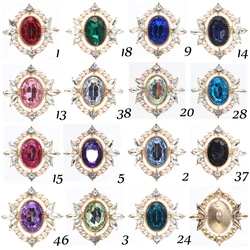 New 5PCS28MM Alloy Glass Pointed Bottom Jewelry Accessories Pearl Water Diamond Clothing Hair Decoration Materials