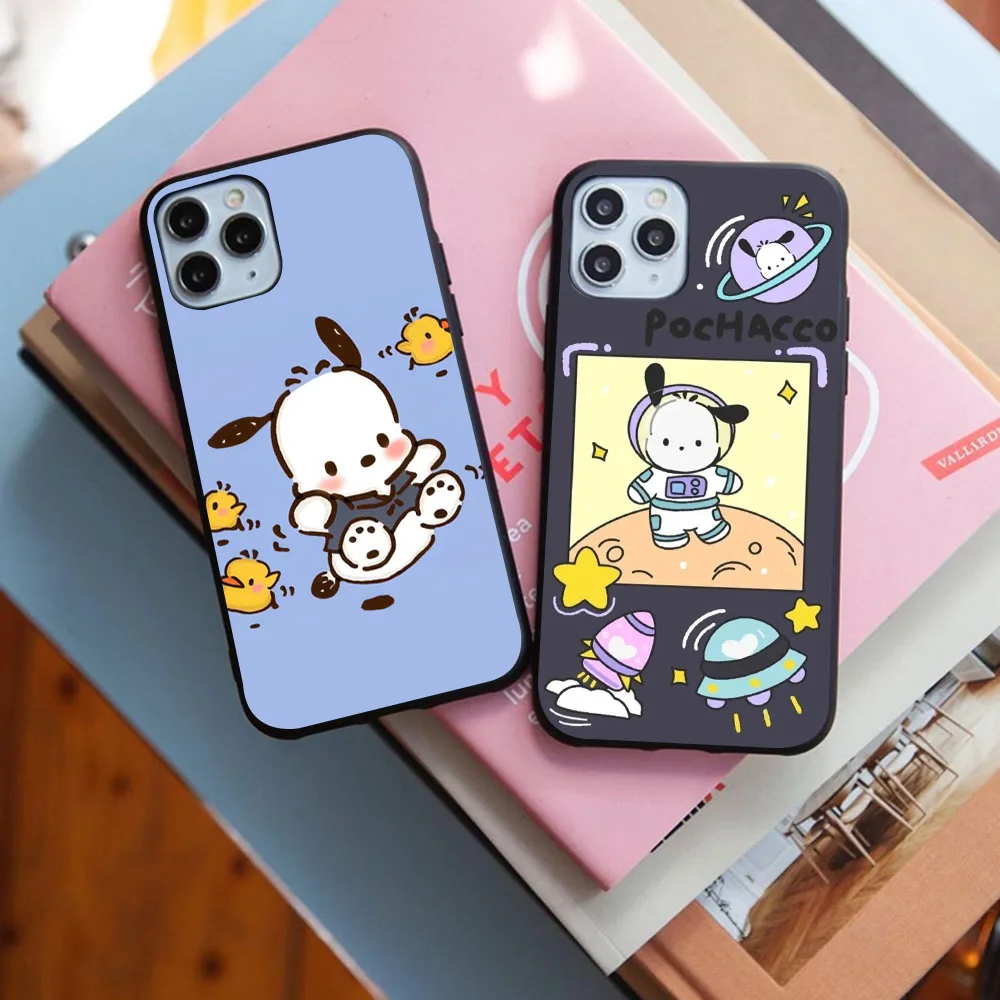 ZY25 sarung silikon Pochacco, pelindung lunak TPU untuk OPPO A95 A94 A93 A91 A76 A53 A53S A57 A55 A56 A33 A32 A15 A15S