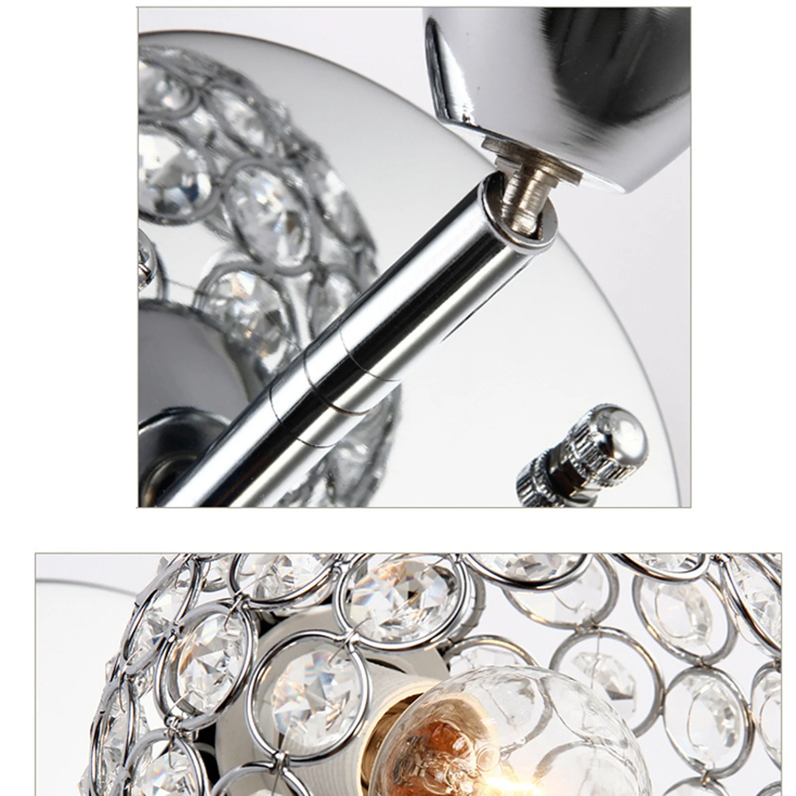 Moderno LED Crystal Wall Sconces, Lâmpada Redonda, Quarto, Cabeceira Luzes de Parede, Sala de Jantar, Corredor, Luminária, G9