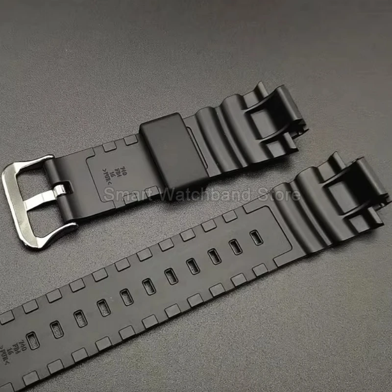 Твердая игольная пряжка из нержавеющей стали, белый, красный, синий, полимерный ремешок для часов, прочный, водонепроницаемый для Casio AWG-100/M100 AW-590/591 G-100