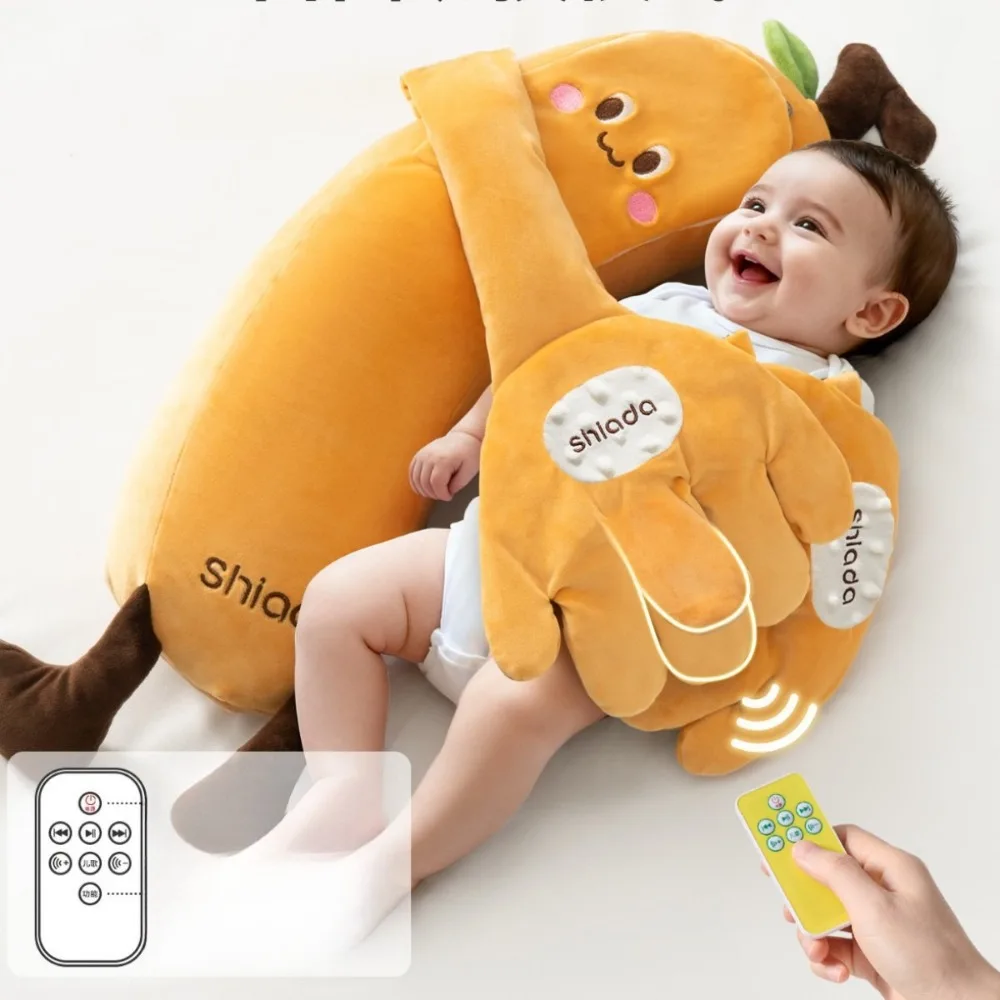 baby-soothing-plush-pillow-electric-patting-sleep-aid-for-infants-anti-startle-swaddle-hugging-pillow-for-newborns
