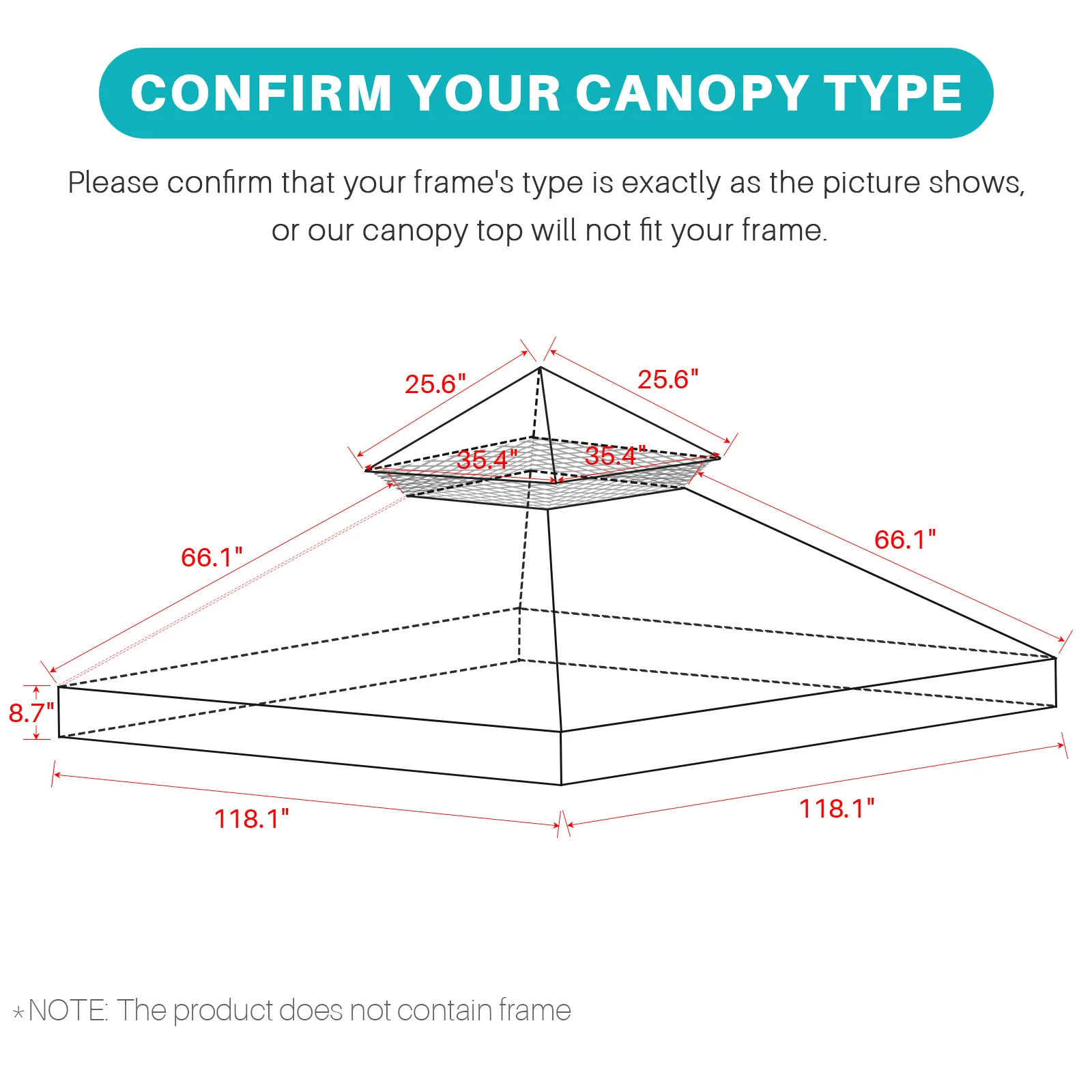 3x3m Replacement Roof for Gazebo Pavilion Roof Waterproof Double Roof Protective Cover Replacement Cover Roof Cover for Garden