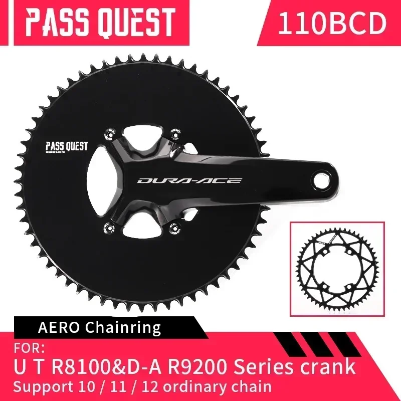 R110-DU 110BCD Chainweel 46T 48T5 0T 52T 54T 56T 58T Chainring for Shimano ULTEGRA R8100 CRANK Dura-ace R9200