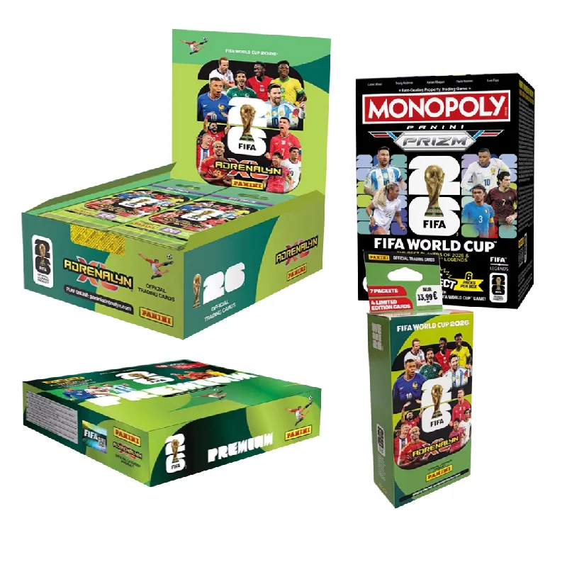 Cartes à collectionner Topps Panini 2026 Adrenalyn XL Édition Match Coupe du Monde – Boîte de démarrage en métal – Cadeau officiel et authentique pour les fans
