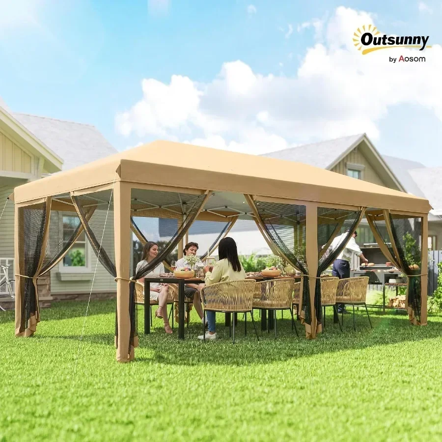 10' X 20' Pop Up Canopy Tent with Netting