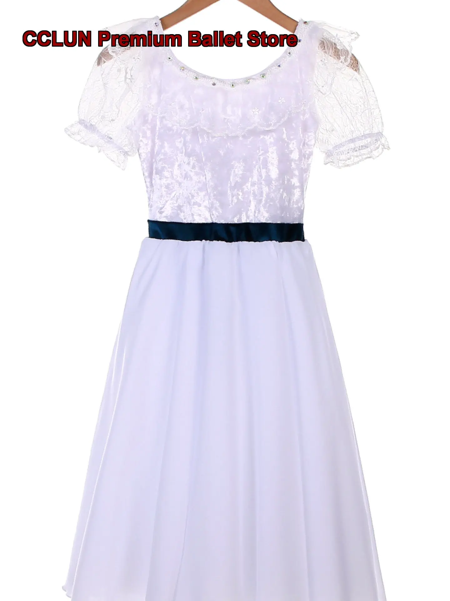 Clara's Adult Graduation Long White Performance Costume for Professional Children's Dance Kids