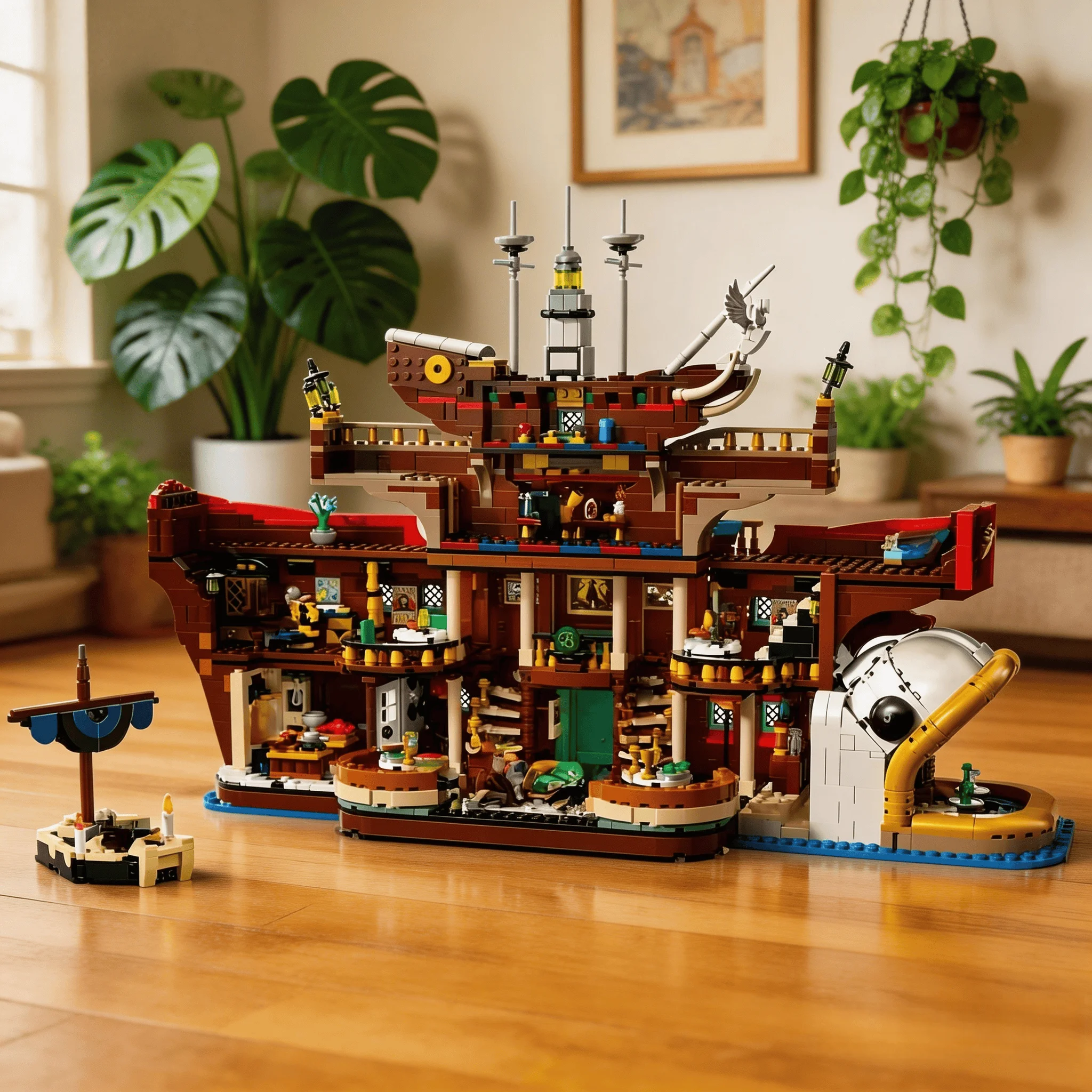 

2026 new home decoration creative expert interesting floating restaurant street view building blocks 3402 modular building brick