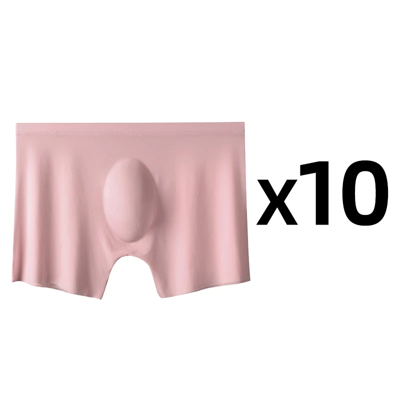 10 Teile/los Männer Sommer Eis Seide Boxer Briefs Nahtlose Unterwäsche Dessous Unterhose Shorts Ultra-dünne Atmungsaktive Sexy Höschen