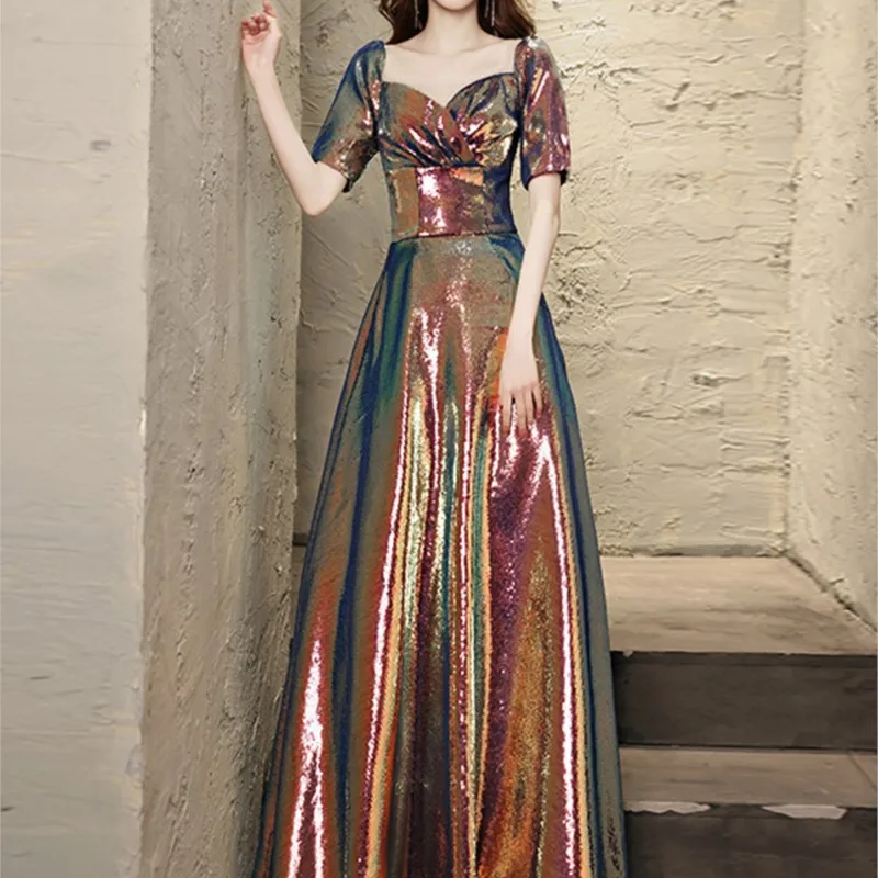 

Banquet temperament light luxury small atmosphere host sense chorus dress