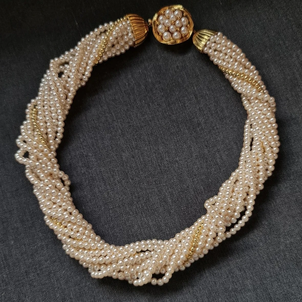 

Europe Vintage Multi Layer Pearl Necklace Woman Top Quality Luxury Jewelry Banquet Party Accessories