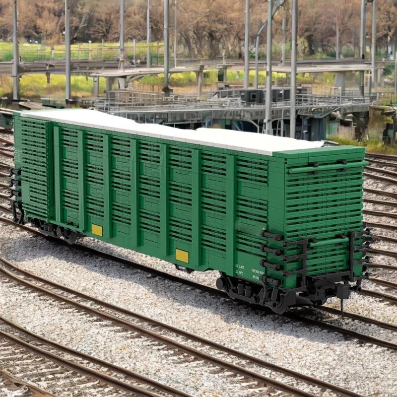 1803 шт. MOC Union Pacific 60 футов Gunderson HOGX Stock автомобиль прочный DIY модель строительные блоки игрушки на день рождения подарок