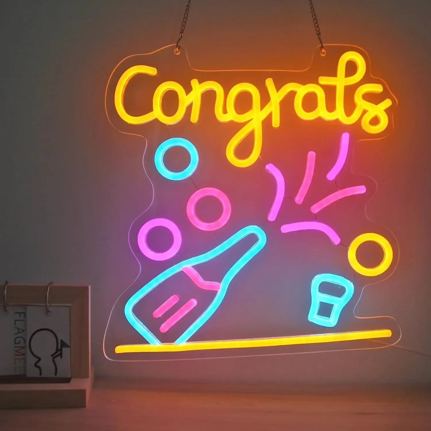 お祝いネオンサイン調光可能なネオンライト卒業パーティー婚約ブライダルシャワーオフィス結婚式背景装飾用