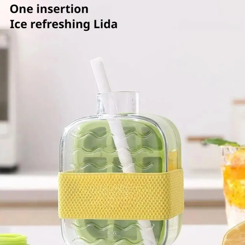 

One-click Ice Mold Cooler Cup Ice Cream Machine Ice the Straw Fitness lce Outdoor open cup making to Maker No Cup need lid X5M9
