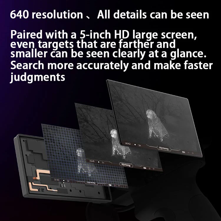 Sytong 8X Zoom Thermal Monocular 640x512 with Image Enhancement, HD WiFi Camera for Hunting Searching & Outdoor
