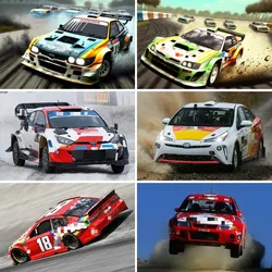 5D Diamond Painting Wall Art Decor, Modern Popular Colorful Racing Rally Car, strass punto croce ricamo diamante mosaico