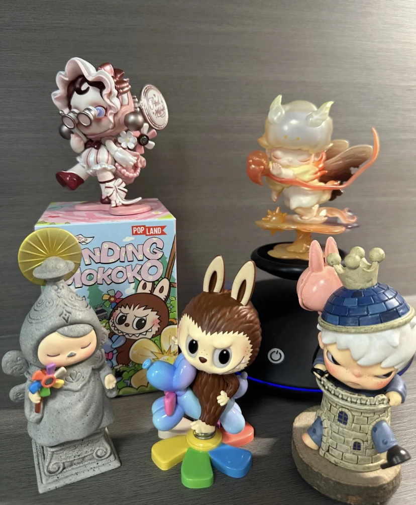 Genuine Blind Box Search Mokoko Series Labubu Crybaby Hirono Skullpanda Dimoo Molly Mystery Box Anime Figure Model New Year Gift