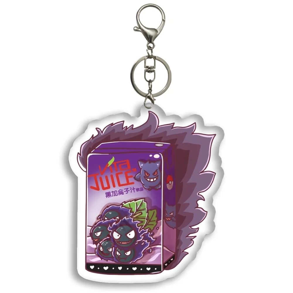 DIY ポケモンイーブイゲンガーミミッキュ Rowlet Wobbuffet 飲料ボトルアクリルキーホルダーアニメ周辺機器ホリデーギフト