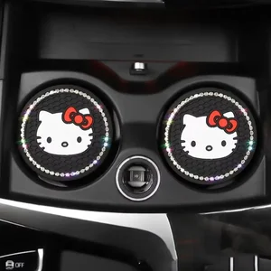 Sanrio Non-Slip Mat Cup Água, Olá Kitty, minha melodia, Kuromi, Household, Anti-Scalding, Acessórios Interior do carro, Calha de armazenamento 10 principais vendas tapetes da hello kitty - №7