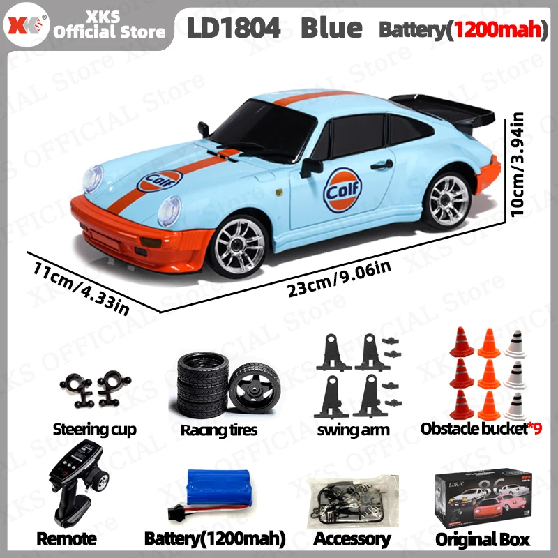 XKS LDRC LD1898 A98 911 LD1899 GTR 1/18 RWD RC Drift Car 2.4G ESP
