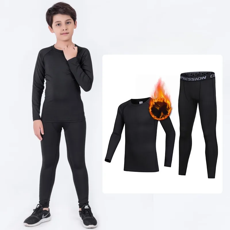 

New Boys' Thermal Innerwear Set for Children with Fleece Lining in Winter