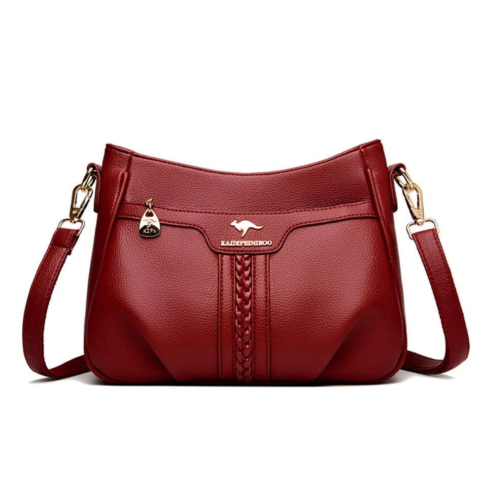 2024 High Quality Soft Leather Women\'s Handbag Trend Designer Female Crossbody Bag Casual Shoulder Messenger Handbags Sac A Main