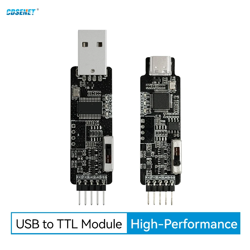 

USB to TTL Module CH340G CDSENET E810-T USB Type C Multi-Voltage 1.8V/2.5V/3.3V/5V Isolated PL232 Serial Port Industrial Grade
