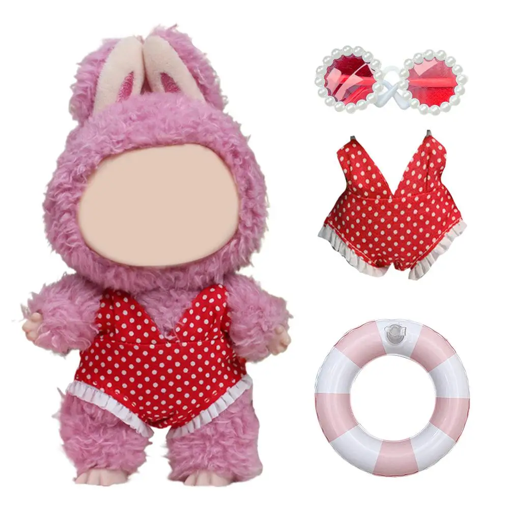 Für Plüsch Puppe 17cm Outfit Designer Kleidung Strand Badeanzug Puppe Zubehör Für Schlüsselbund Anhänger Puppe Dress Up Spielzeug