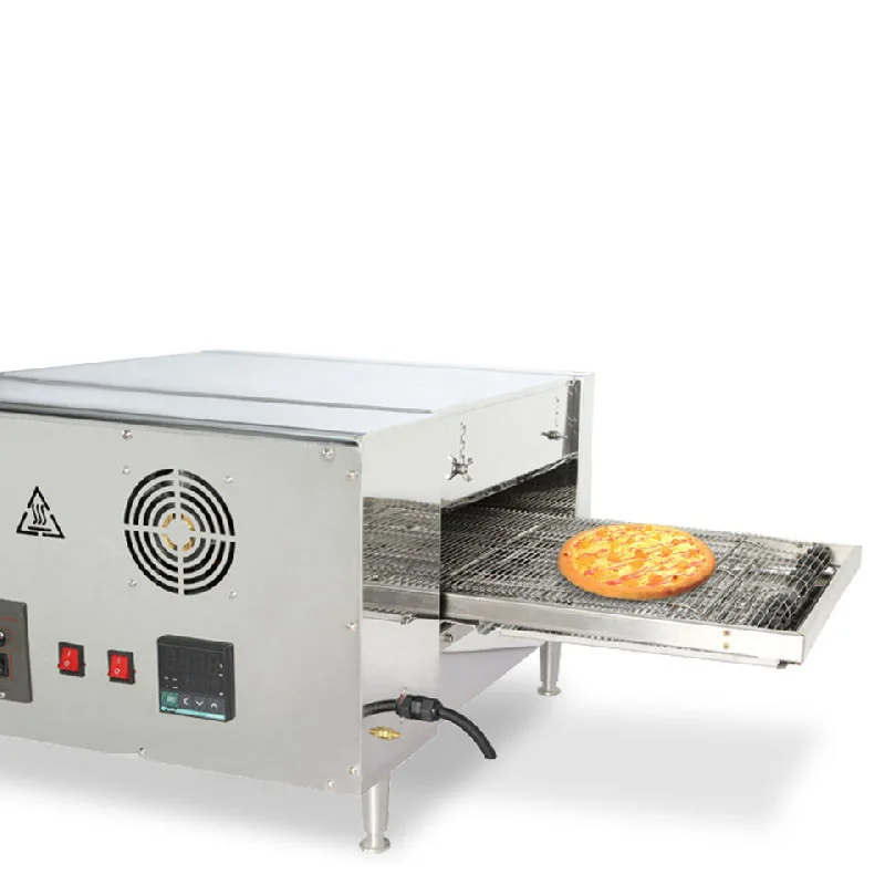 Electric Chain Pizza Oven Commercial Baking Crawler Pizza Stove Automatic Chicken Duck Cake Bread Roaster Digital Display