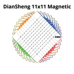 [Picube] DianSheng 11x11 M Milk Way Galaxy 11x11x11 Magnetic Stickerless Cubo Magico Puzzle Speed Magic Cube Professional