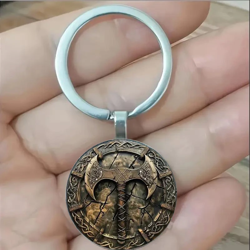 Стильный-брелок-viking-tomahawk-цинковый-сплав-модный-аксессуар-для-мужчин